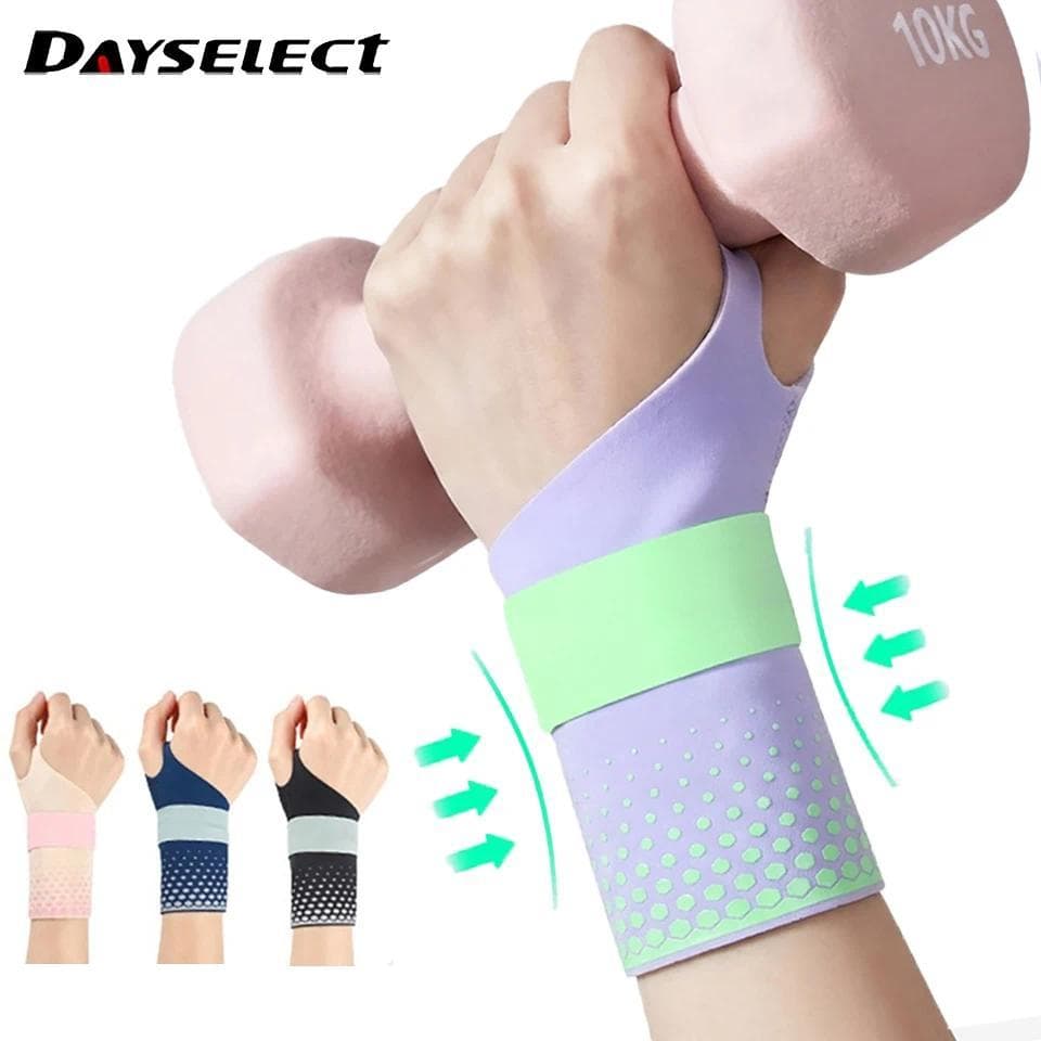 DAYSELECT 1 Peça Pulseira Esportiva Leve Compressão Badminton Tênis Enrolamento Suporte De Pulso