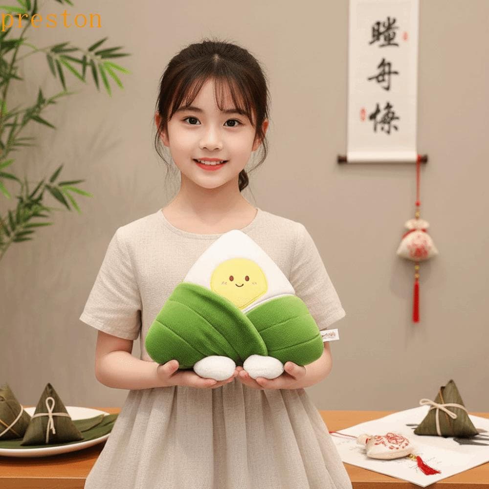 Brinquedo Pegajoso De Bolinho De Arroz PRESTON , Pelúcia Zongzi De Desenho Animado De Veludo Ultramacio Verde Esmeralda