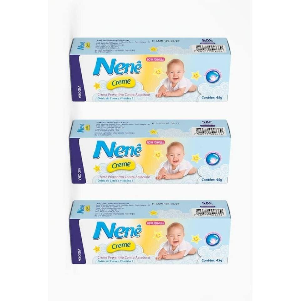 3 unidades de creme Nenê Feliz