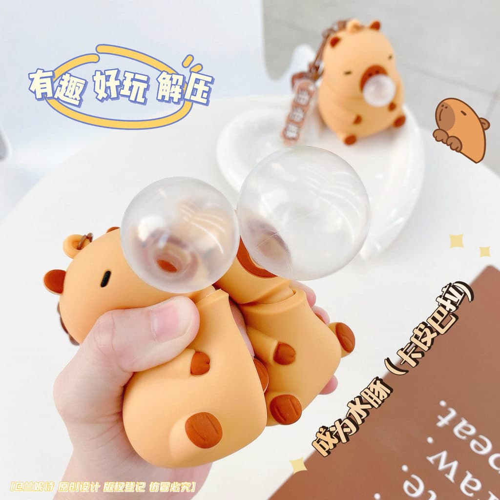 Squishy Estica Esmaga Pop It Fidget Toy Squishy Anti Stress Influencer Pikabara Capivara Jun Soprando Bolha Chaveiro Bon