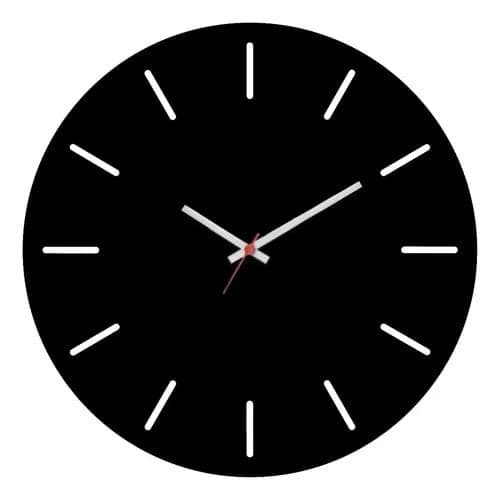 Relógio De Parede Preto 40cm Grande Sala Coz Frete Grátis