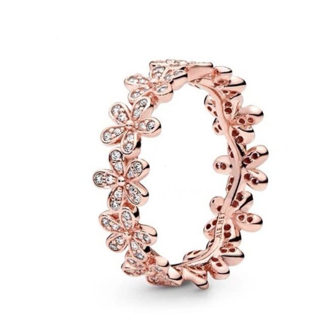 Anel feminino requintado com margaridas |             Joias de prata S925 incrustadas com diamantes Pavé |             A