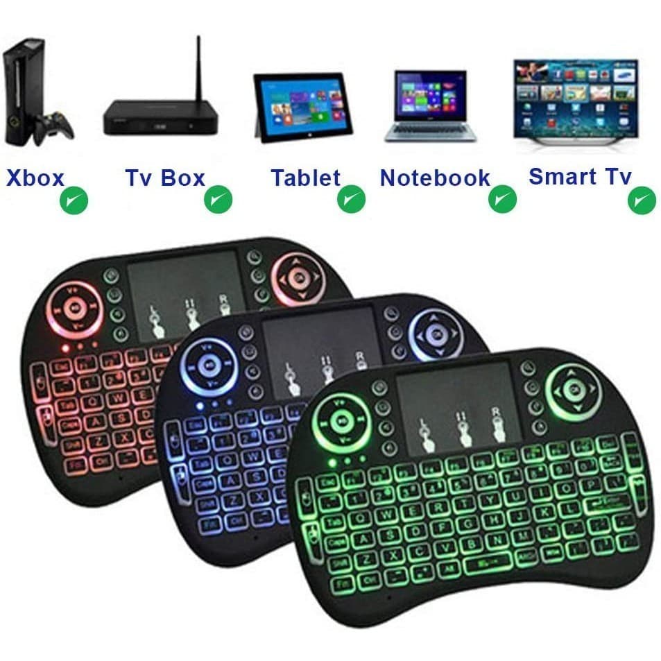 Mini Teclado RGB Controle Sem Fio Para Smart para Tv /Tv Box/ Pc casa bom