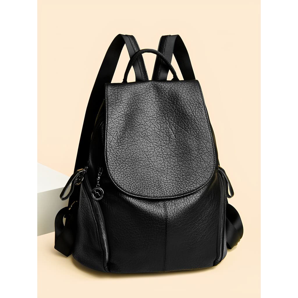 High-End mochila de couro macio feminino 2026 novo estilo grande capacidade viagem Commuter mochila estilo simples All-M