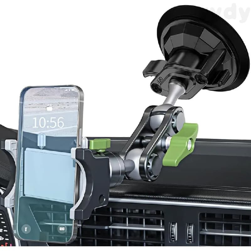 Suporte para Carro com Ventosa para Para-brisa JOYTUTUS - 360 °   Cabeça Esférica Universal Rotativa, Braço Ajustável, S