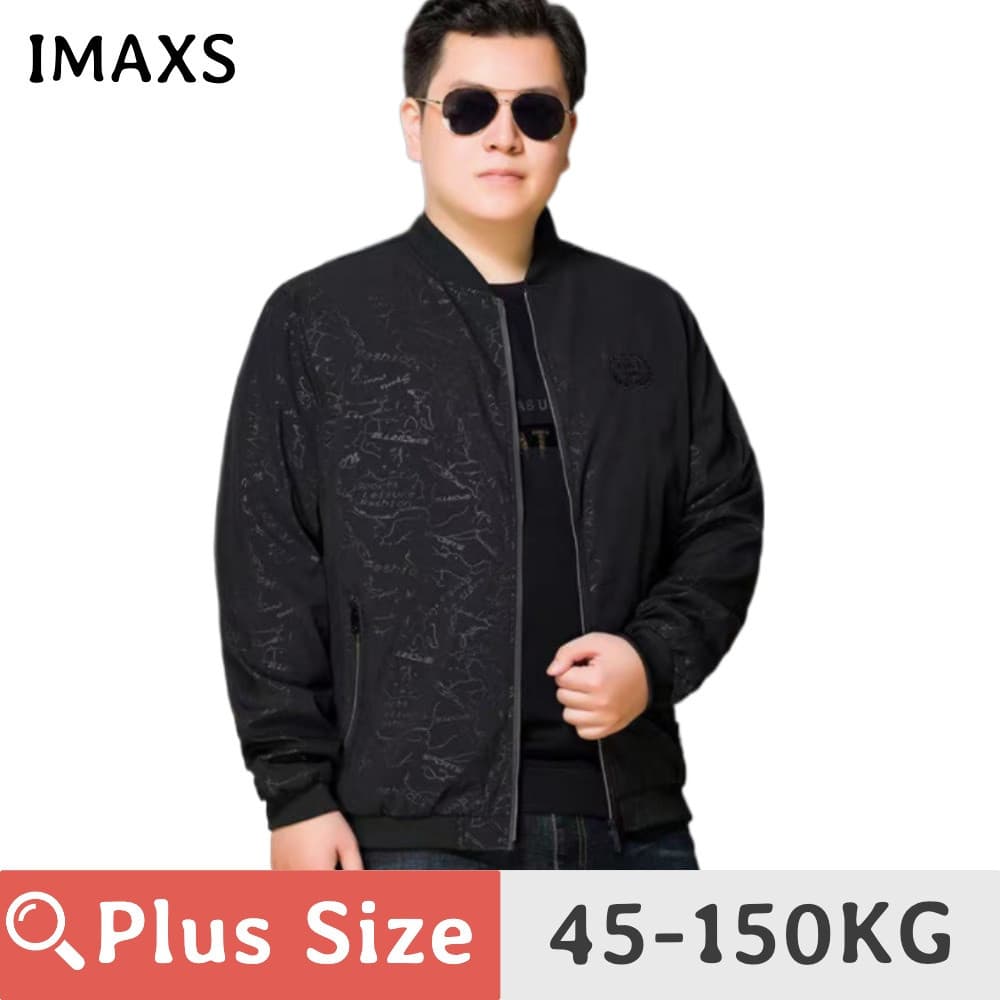 Casaco de Beisebol Casual de Manga Longa para Homens, Tamanho Grande 45-150KG, Jaqueta Bomber para Esportes ao Ar Livre,