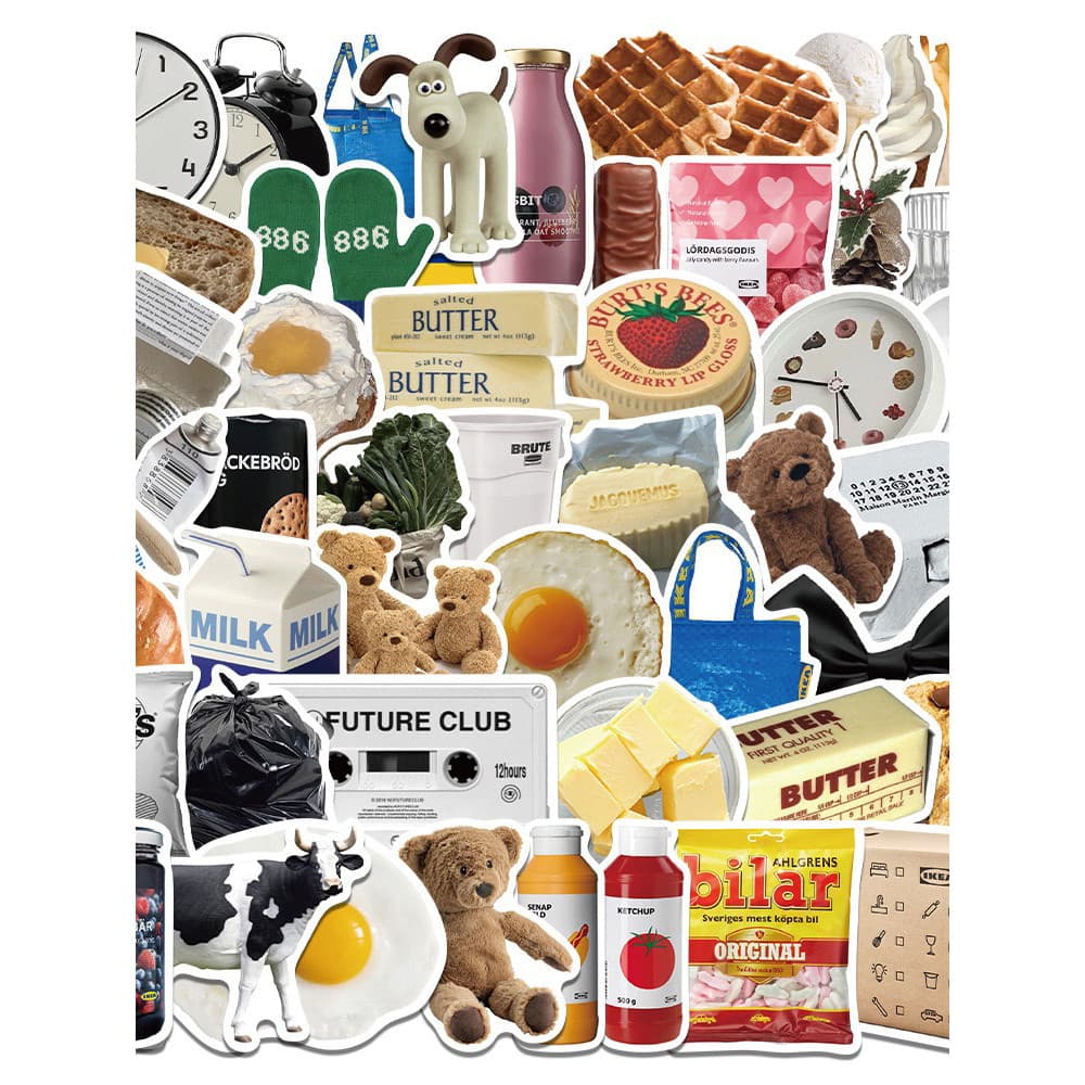 Ins 50 folhas Graffiti adesivos coreano dos desenhos animados bonito à prova dwaterproof água diy adesivos decorativos m