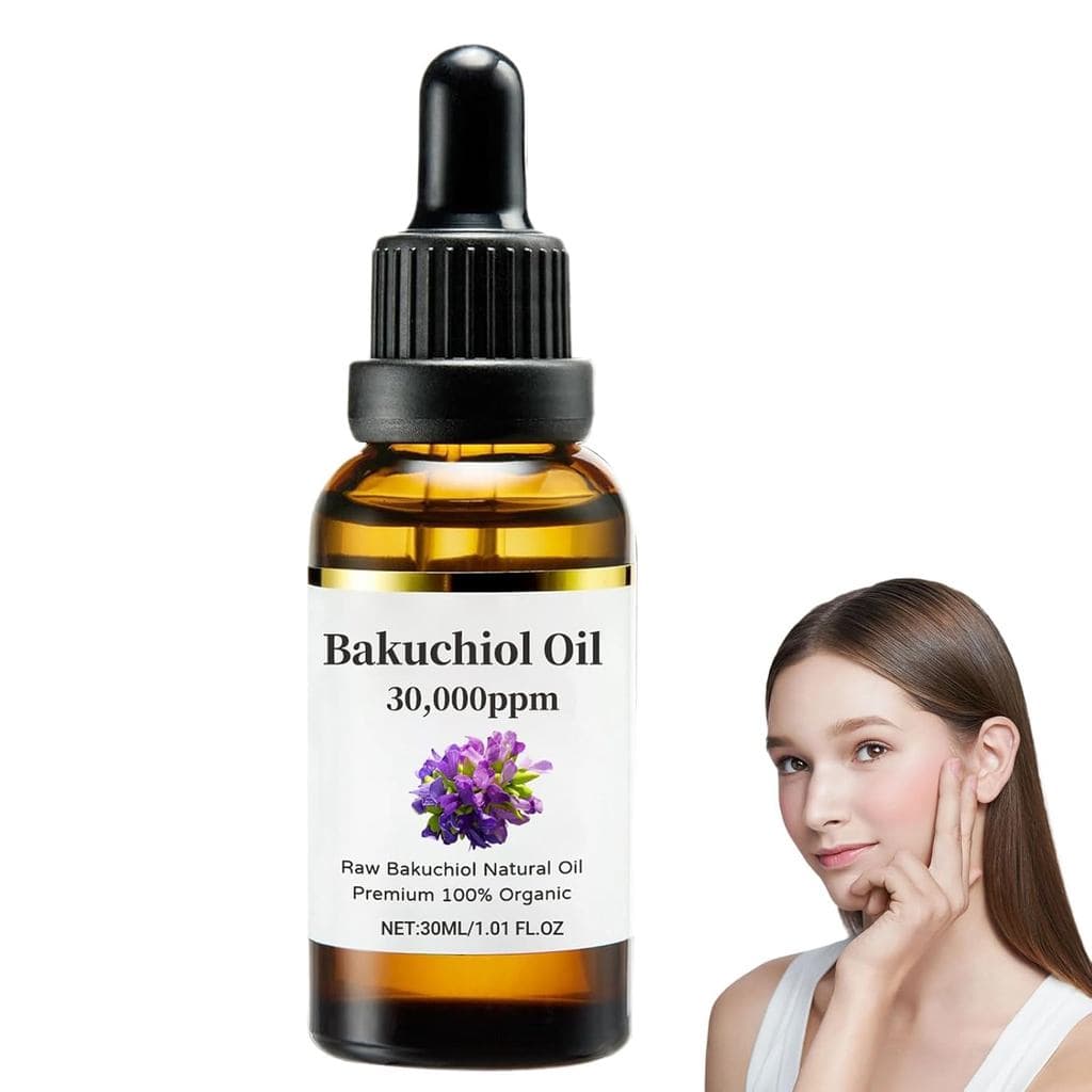 Óleo de Bakuchiol Orgânico Prensado a Frio com 30.000 PPM, Novo Sérum Avançado de Bakuchiol 2026 para o Rosto, Hidratant