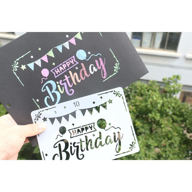Tema de aniversário régua de renda modelo artesanal diy álbum de fotos acessórios Material placa de pintura modelo oco f