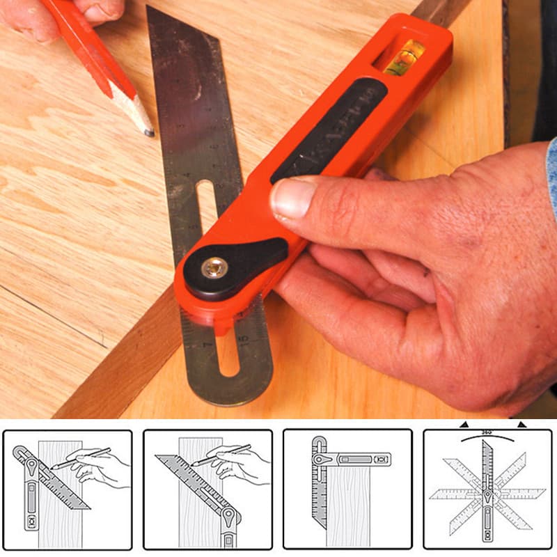 Kaipul KAPRO carpintaria régua de ângulo móvel de alta precisão Multi-Purpose linha Horizontal em forma de T transferido