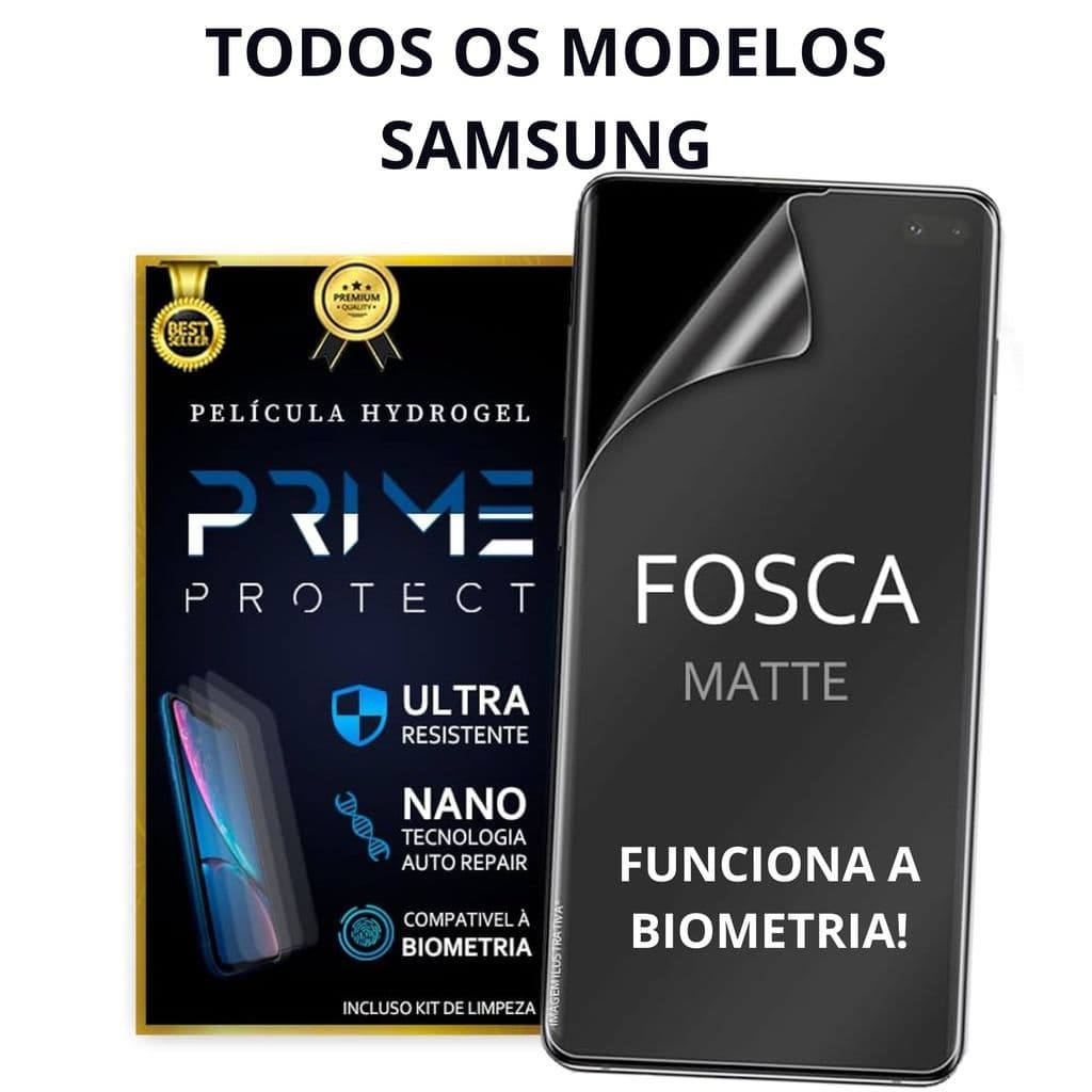 Pelicula Hidrogel FOSCA S26, S24, S20, S25 FOSCA PREMIUM Flexível para Samsung Linha A e S -