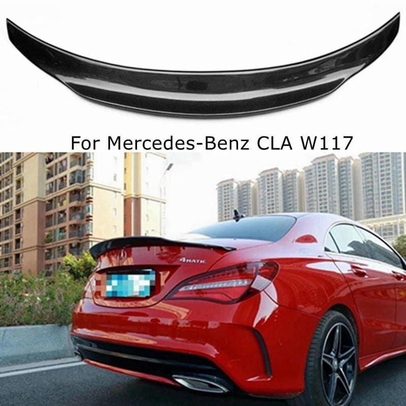 Para Mercedes-Benz CLA W117 CLA180 CLA200 CLA250 CLA260 CLA45 Fibra De Carbono Traseiro Tronco Asa Spoiler PSM Estilo 20