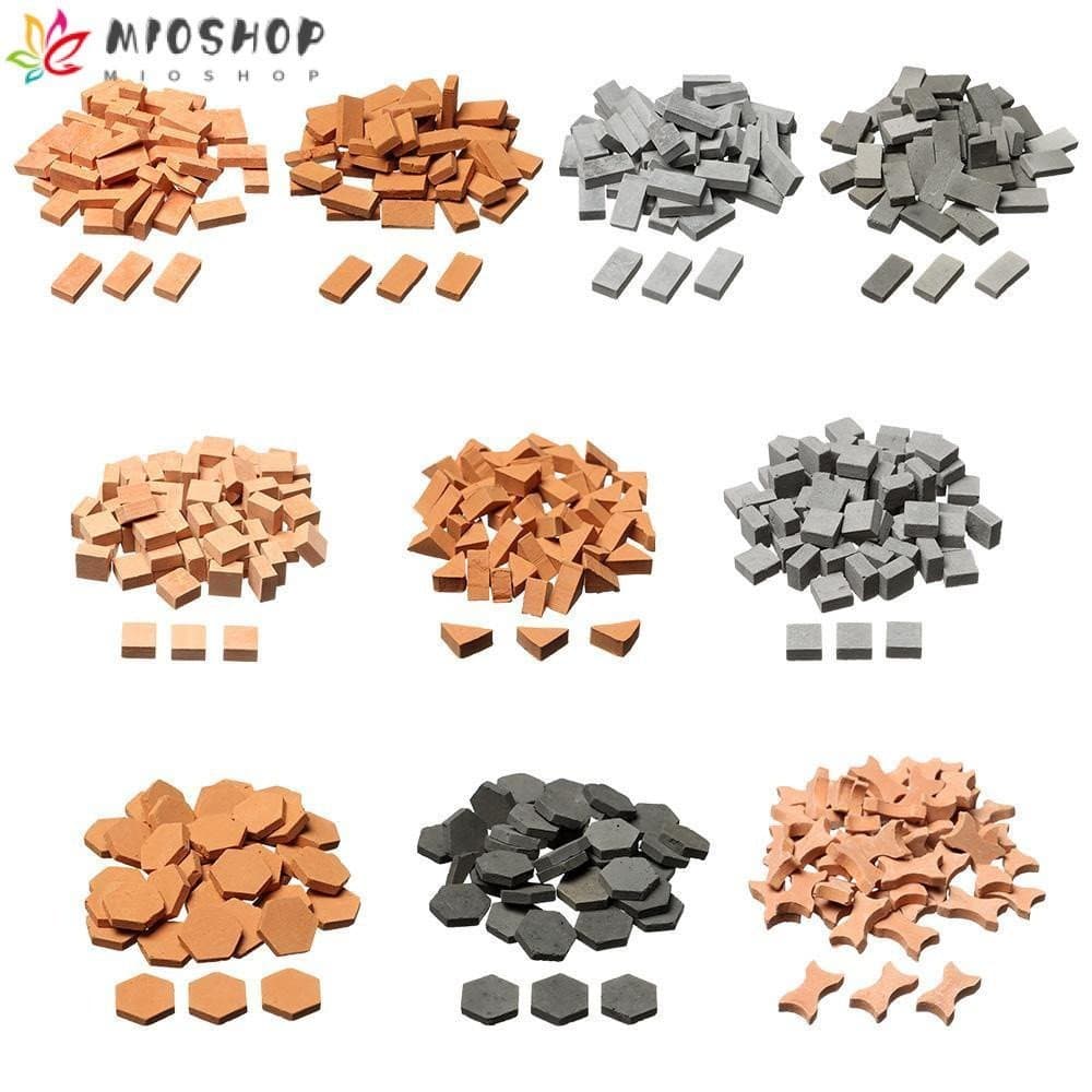 MIOSHOP 40/50/70PCS Tijolos Miniatura Criativos Modelo De Cenário De Areia Mesa Acessórios