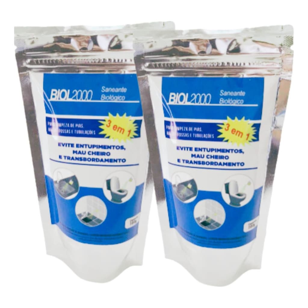 Kit 2 Biol 2000 - Limpeza Fossa, Gordura E Ralos 100g