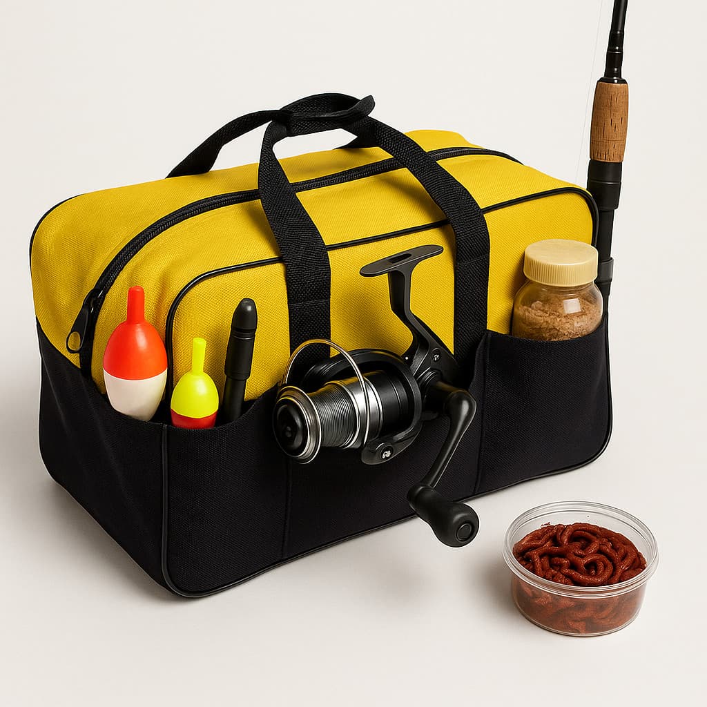 Bolsa Pesca Com 8 Bolsos Reforçada Lona Resistente Envio Já