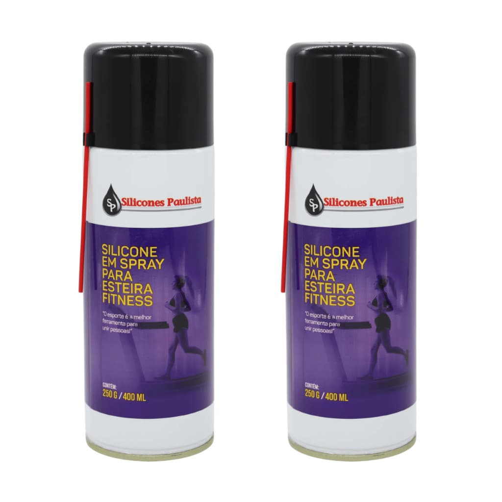 Kit 02 un Spray de Silicone Para Esteira 400ml - Silicones Paulista