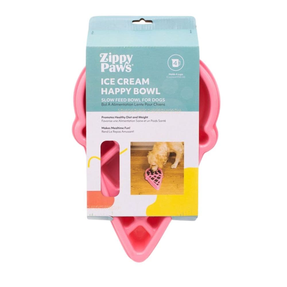 Comedouro Lento para Cães Happy Bowl Sorvete-  Zippy Paws