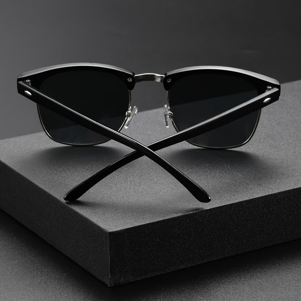 Óculos de Sol Clássicos Premium com Design de Armação Oval, Óculos de Moda para Homens e Mulheres, para Festas, Férias,