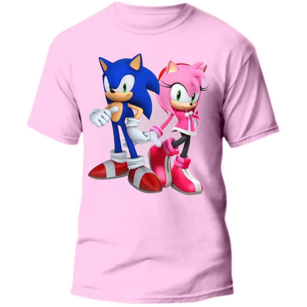 Camiseta camisa blusa  Infantil  Sonic Amy Meninas100% Algodão