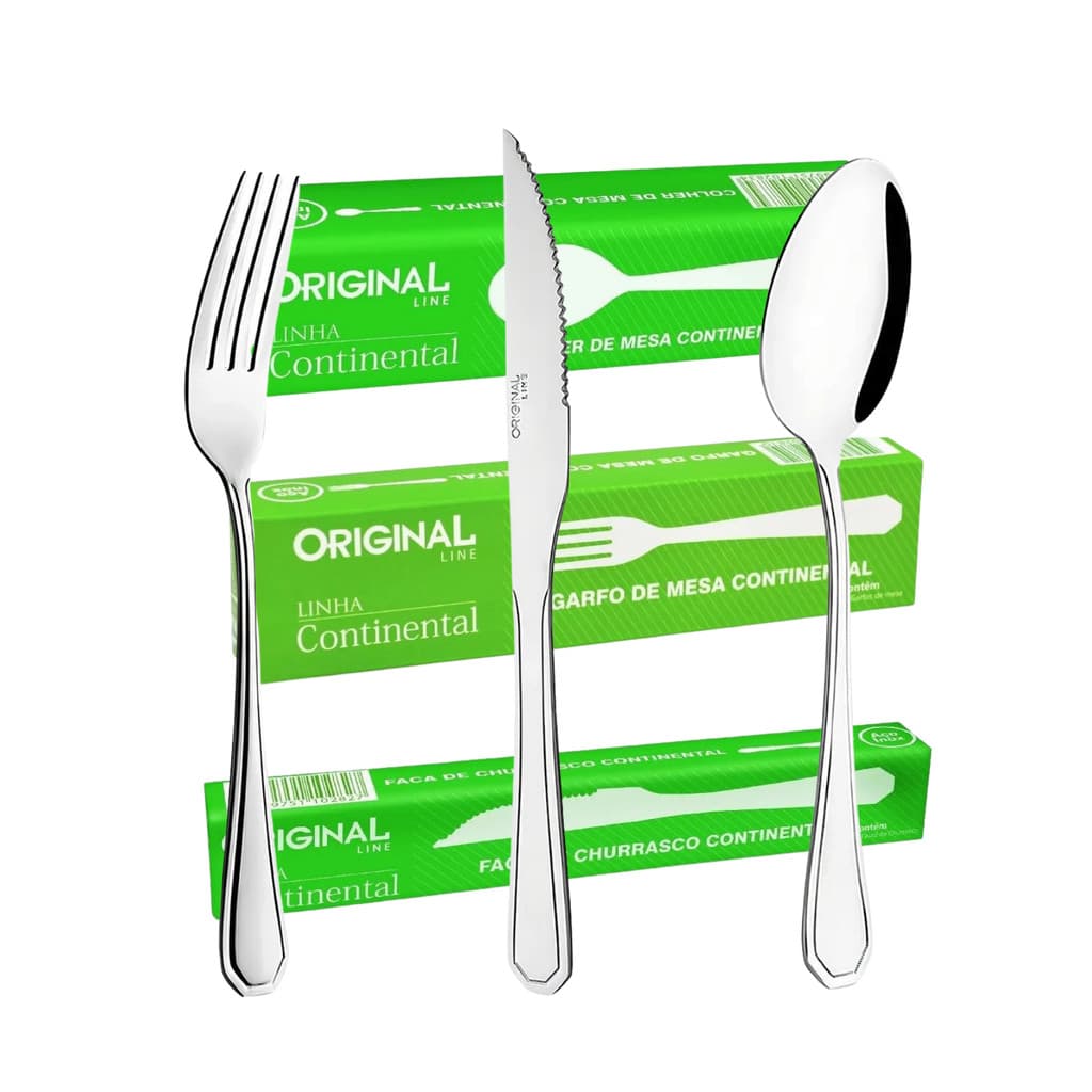 Conjunto Talheres Restaurante Bar Inox Premium Colher Faca Garfo