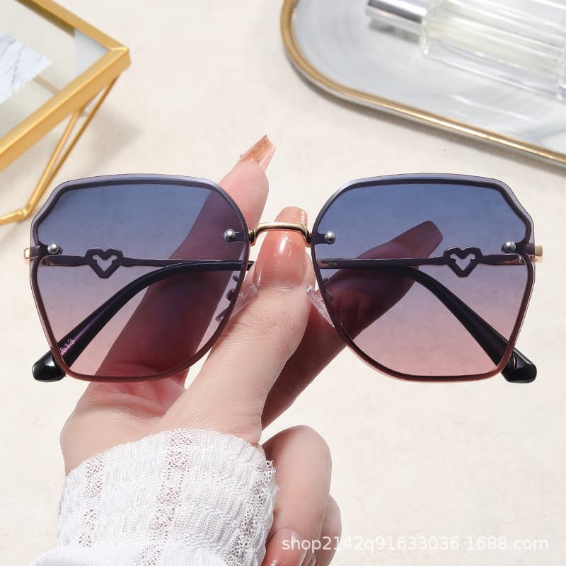 Óculos de Sol Femininos - Dobradiças de Metal, Anti-reflexo AC, Estilo Esportivo com Armação de Metal para Corrida, Tend