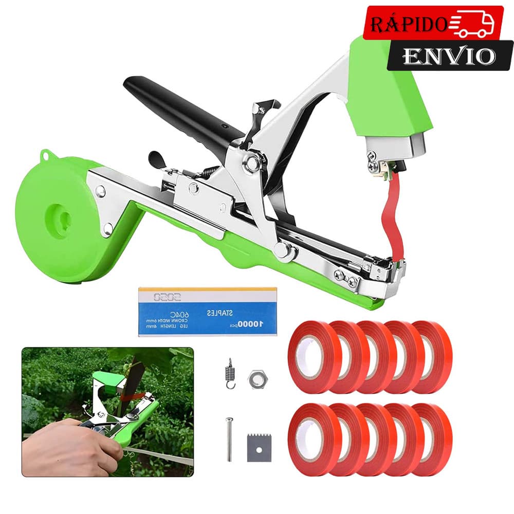 Kit Alceador Grampeador para Uva plantas fita ferramenta amarrando máquina Com 10 Fitas e 10.000 Grampos