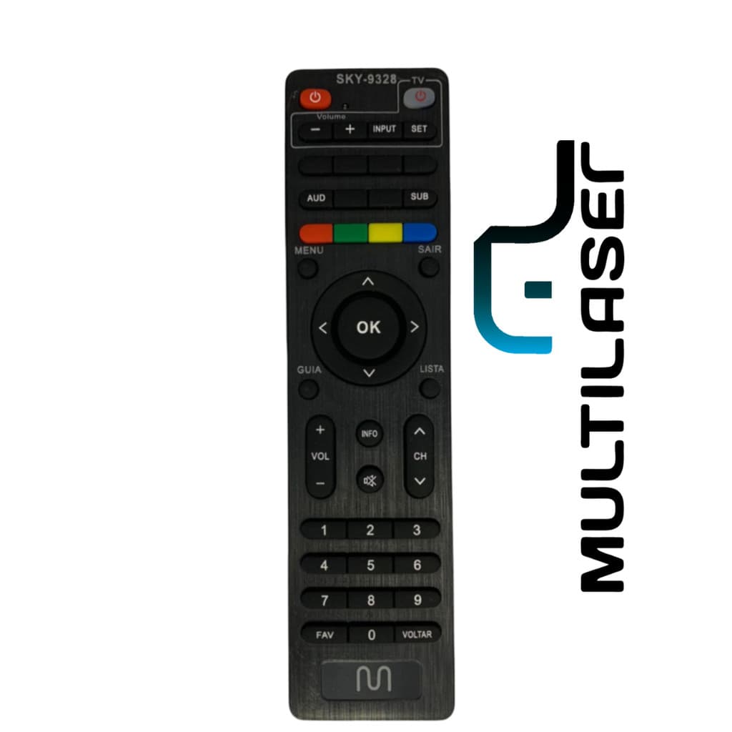 Controle Remoto P/ Receptor Multi Multilaser GS0641 LE-7365 SKY-9328
