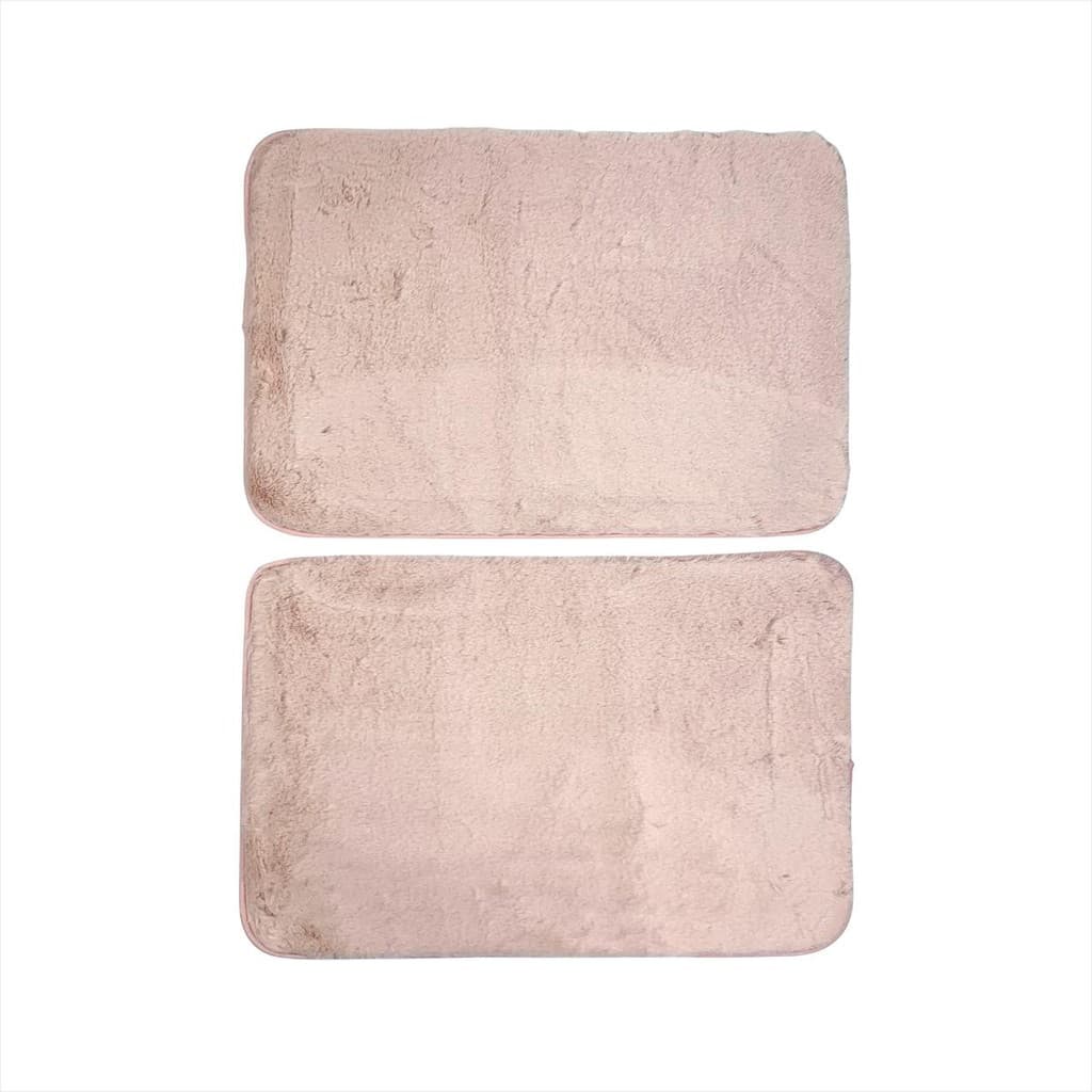 Kit 2 Tapetes Felpudo Retangular Banheiro Antiderrapante Capacho Versátil Decoração Casa
