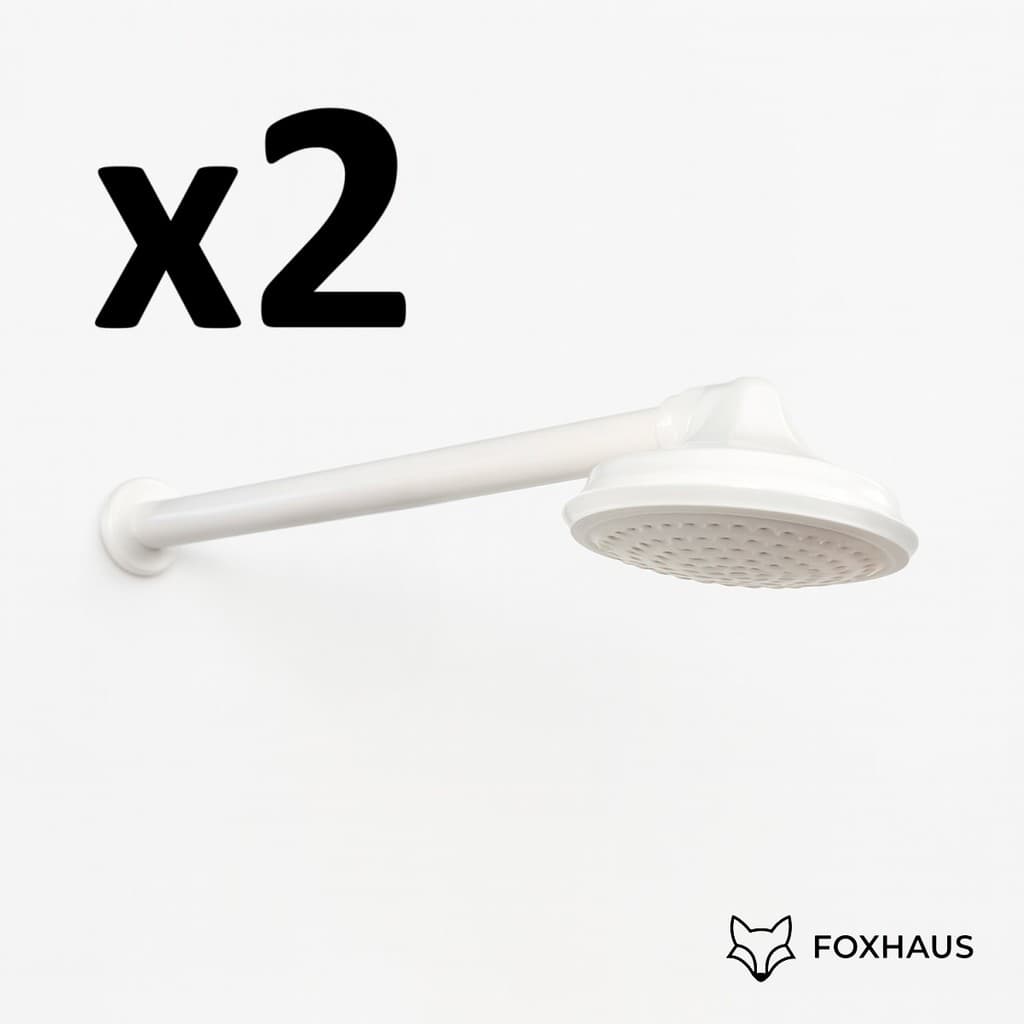 Kit 2 Chuveiro Frio 4 Polegadas com Haste 30cm Ducha sem Registro Area Externa Piscina
