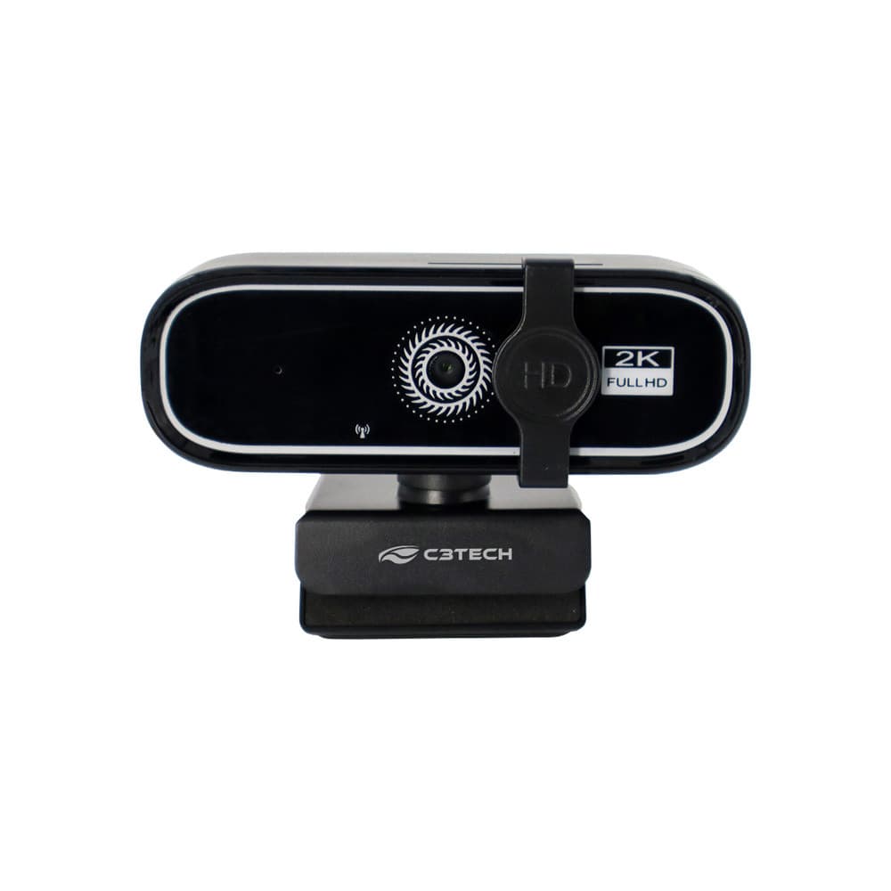 Webcam C3tech, Qhd 2k, Plug And Play, Com Microfone, Preto - Wb-200bk