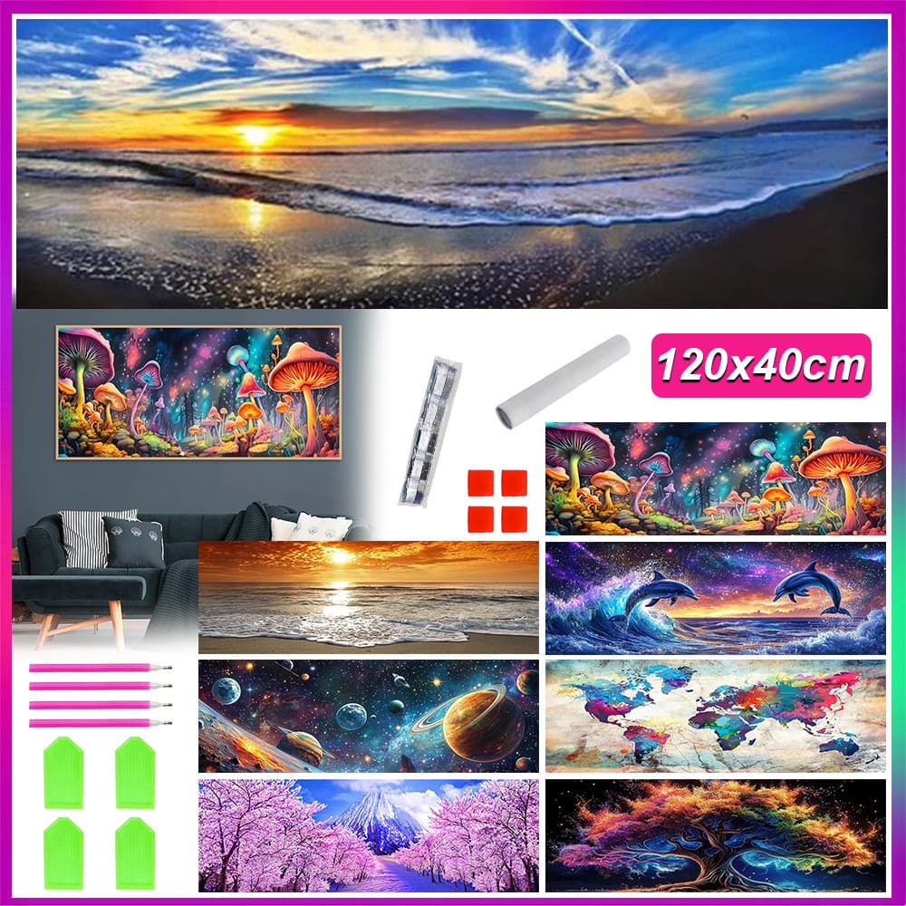 120x40cm pintura de diamante kits de pintura de diamante 5D para decoração de parede doméstica kits de arte