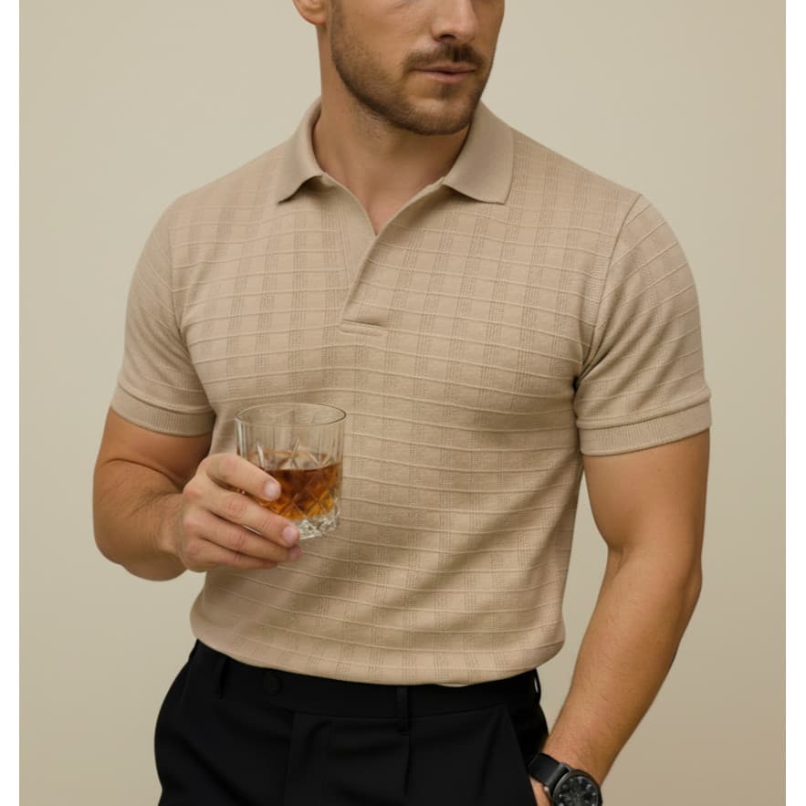 Camiseta Gola Polo Masculina Tricô Premium Camisa Básica Masculina