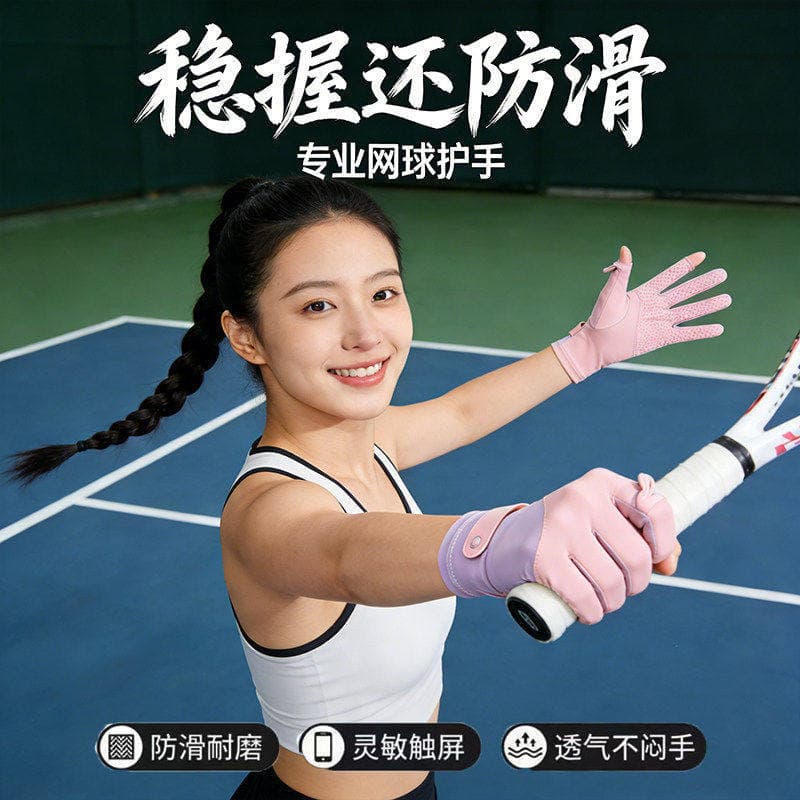 Verão jogando tênis luvas especiais Badminton estilo fino Fitness ao ar livre correndo ciclismo protetor solar Anti-desl
