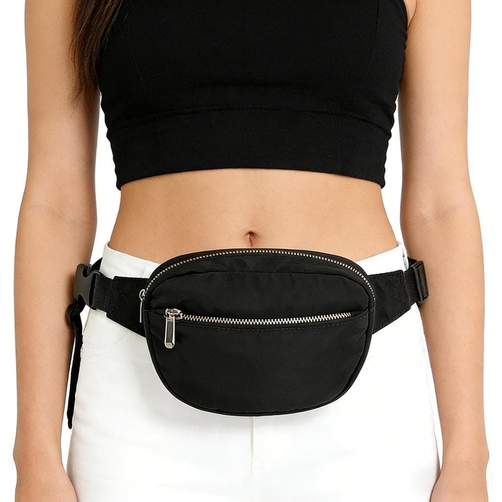 Bolsa de cintura feminina simples leve Oxford pano cintura saco do mensageiro lazer esportes ciclismo pequeno saco de ar