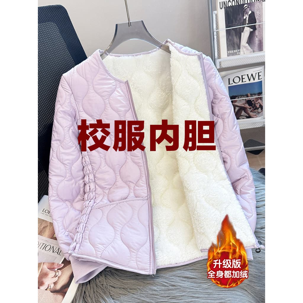 Uniformes escolares recomendados para escola, forro à prova de frio, feminino, estudantes do ensino médio, roupa interna