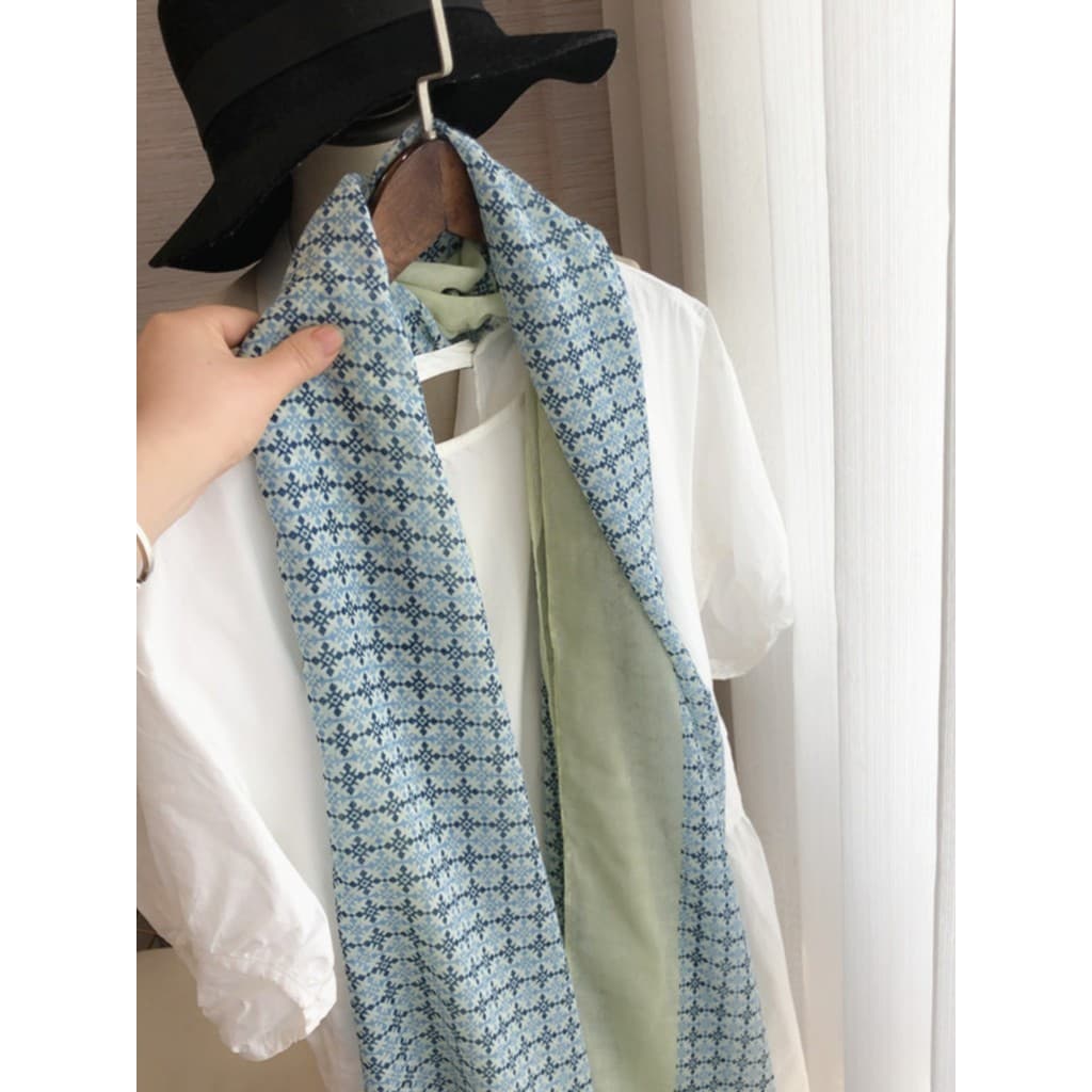 Versão coreana primavera verão novo estilo viagem protetor solar lenço de seda feminino estilo fino gaze algodão linho p