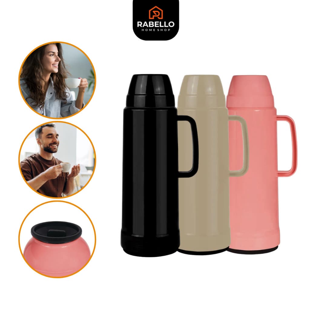 Garrafa Térmica 1 Litro Para Café Chá Água Quente Chimarrão Leite Com Isolamento Térmico Cores Mor