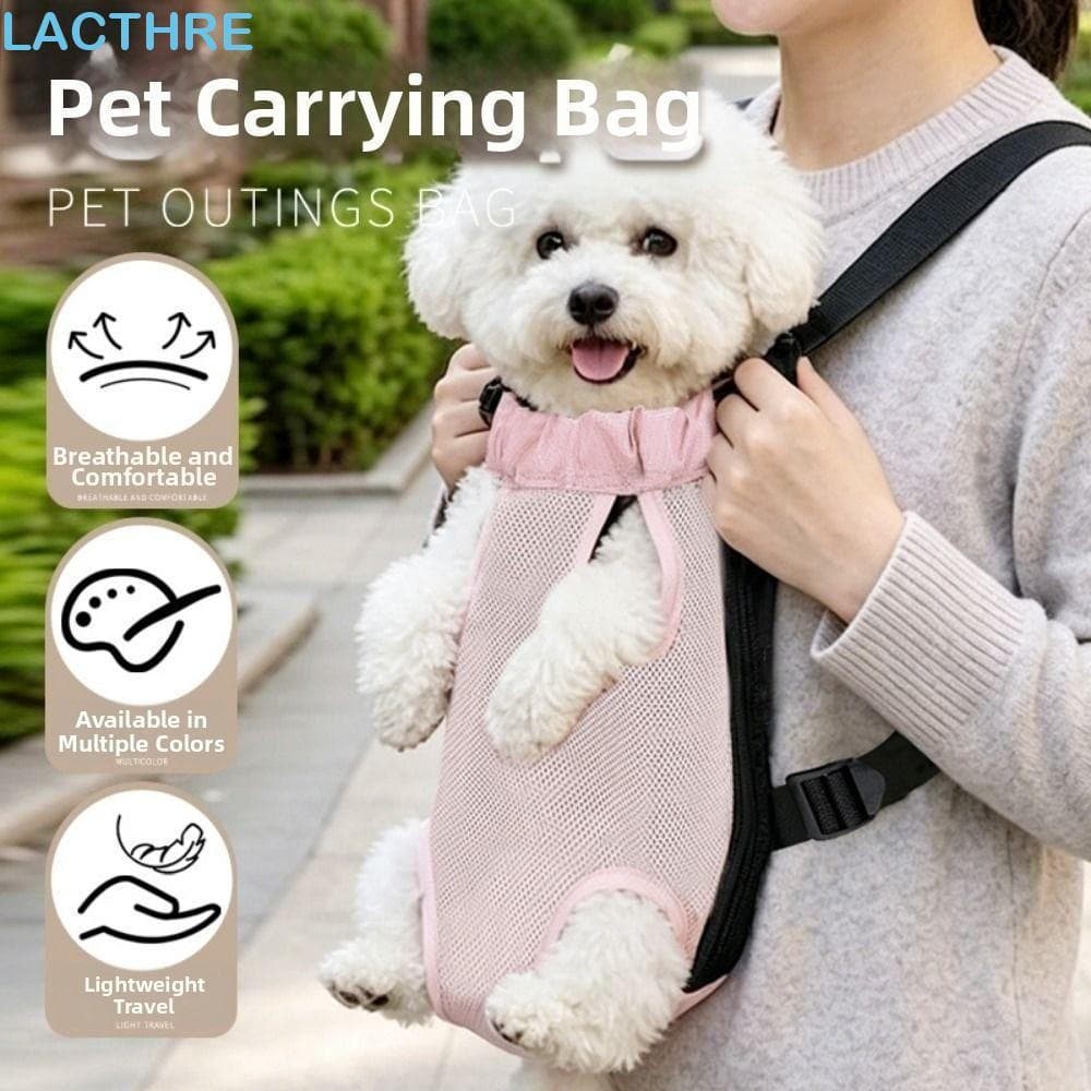 Transportador Frontal Para Cães LACTHRE , Bolsa Portátil Com Alça Ajustável Animais De Estimação , Mochila Transporte De