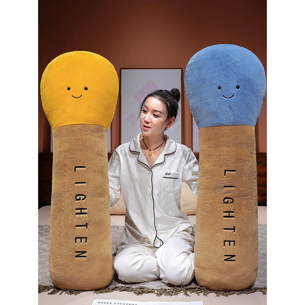 Criativo Smiley Face jogo cabeça longa tira travesseiro almofada de pelúcia cabeceira clipe perna travesseiro cor quente