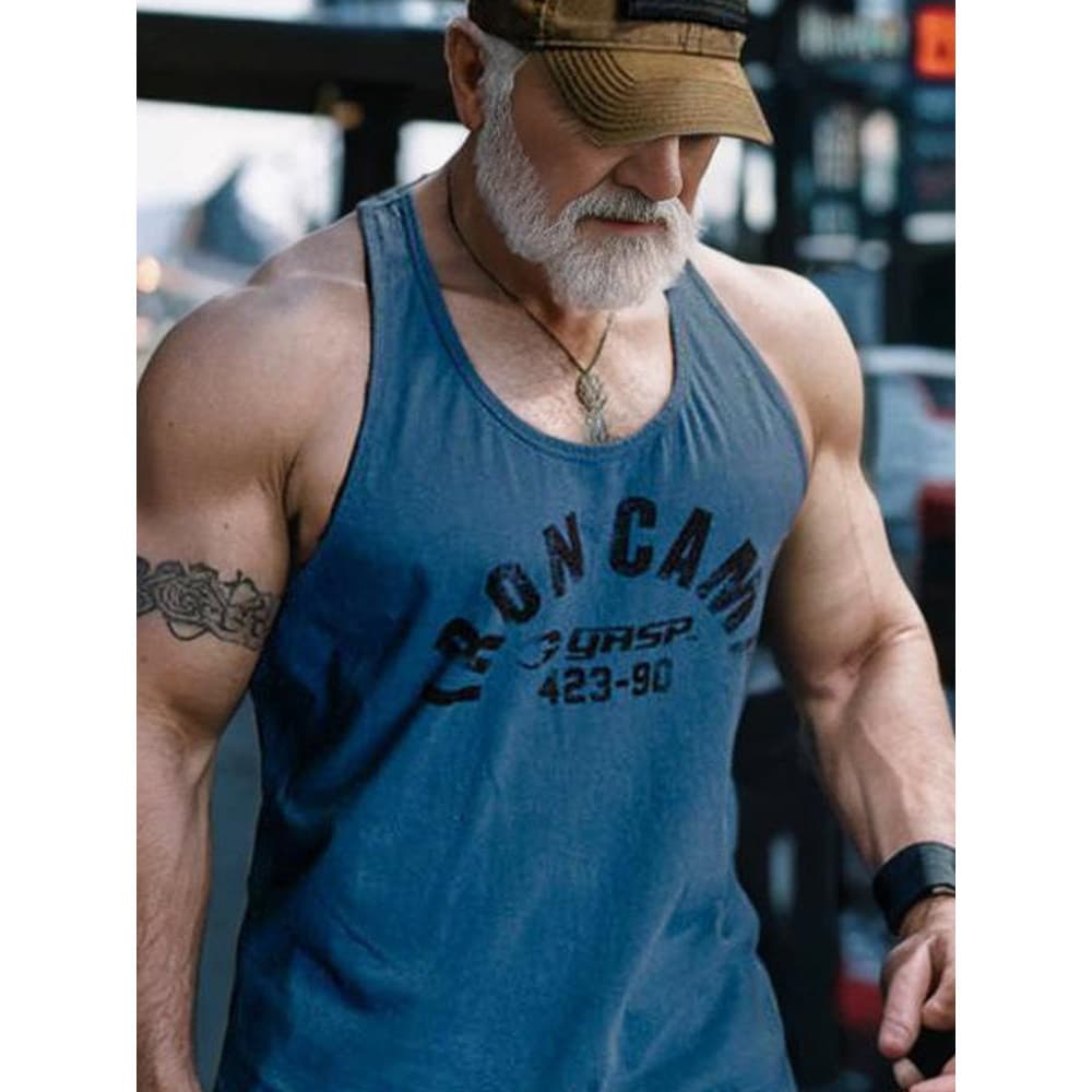 Gasp gasp Slim-fit americano puro algodão colete masculino verão profissional Fitness esportes treinamento muscular corr