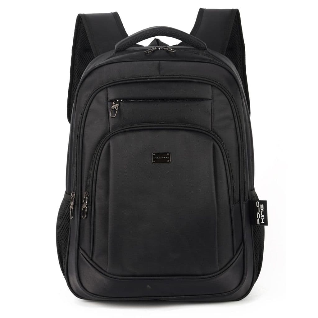 Mochila Laptop Notebook 18" Masculina Preta Impermeável Estruturada 4 Compartimentos - Polo King