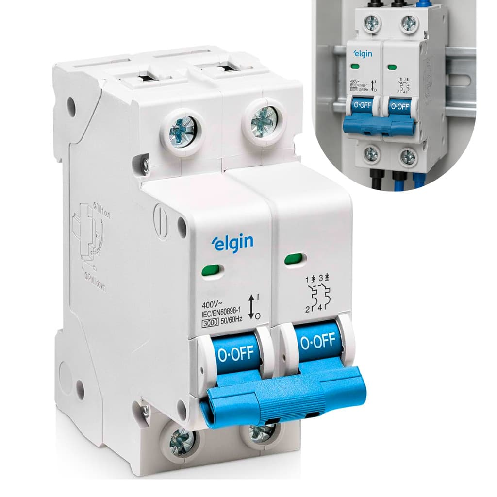 Disjuntor Bipolar 16a  Curva C - Elgin