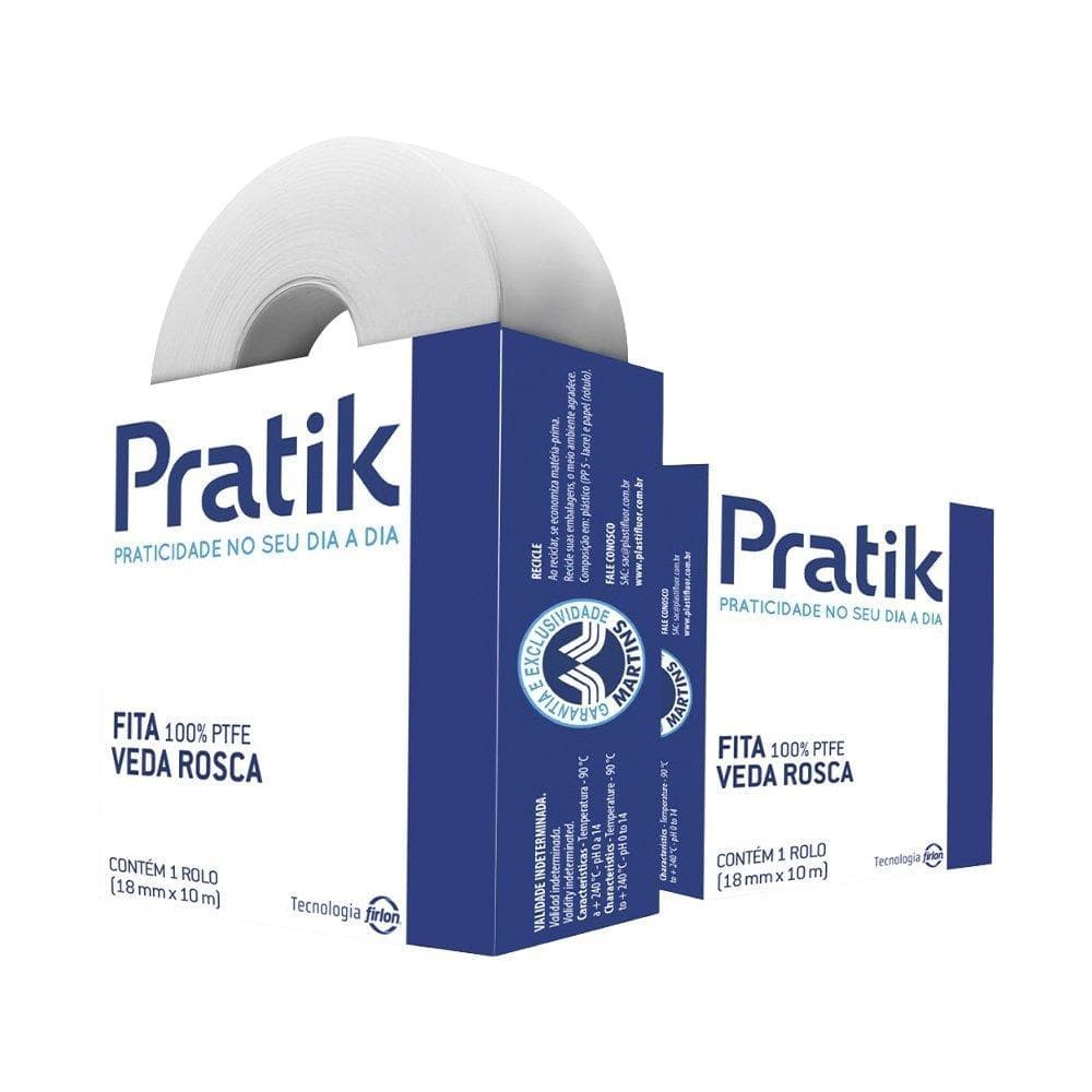Fita Veda Rosca Pratik 18mm x 10m