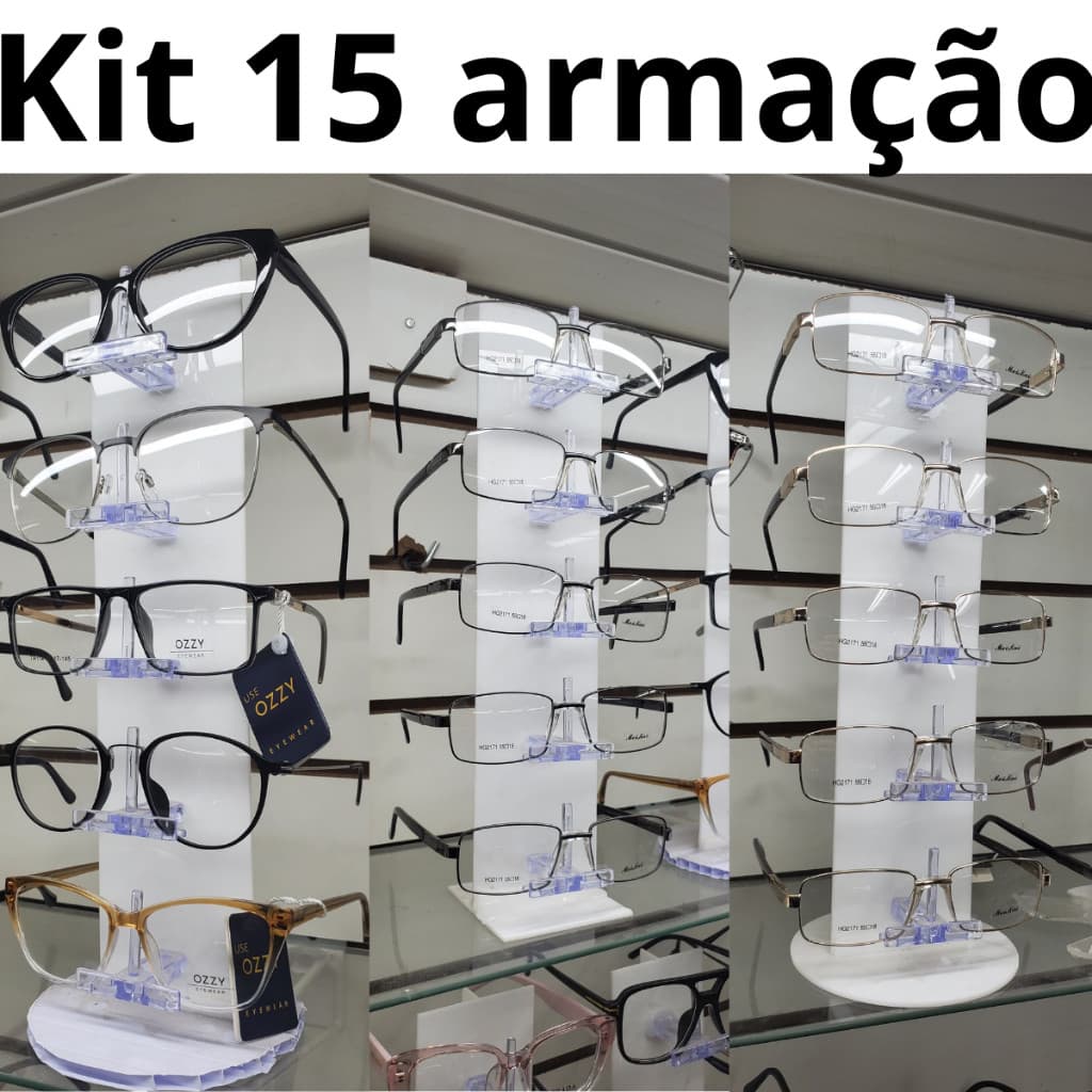 Kit15 Óculos Armação Unissex Variados Atacado Melhor Preço Para Revenda