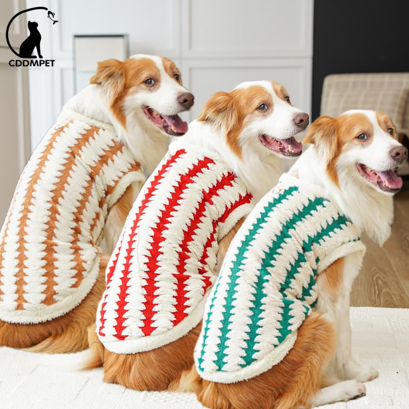 Moletom Para Cachorro Médio Grande De Estimação Roupas Quentes De Inverno Casaco Dourado Hasky