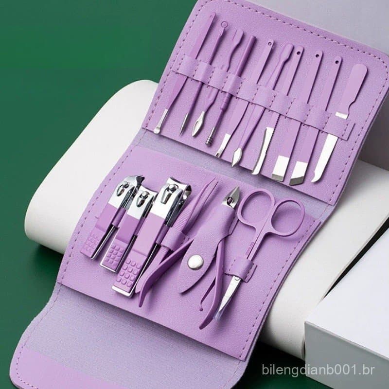 Kit Cortador De Unhas normal completo,Conjunto de Manicure e Pedicure  com Alicate de Unha masculino