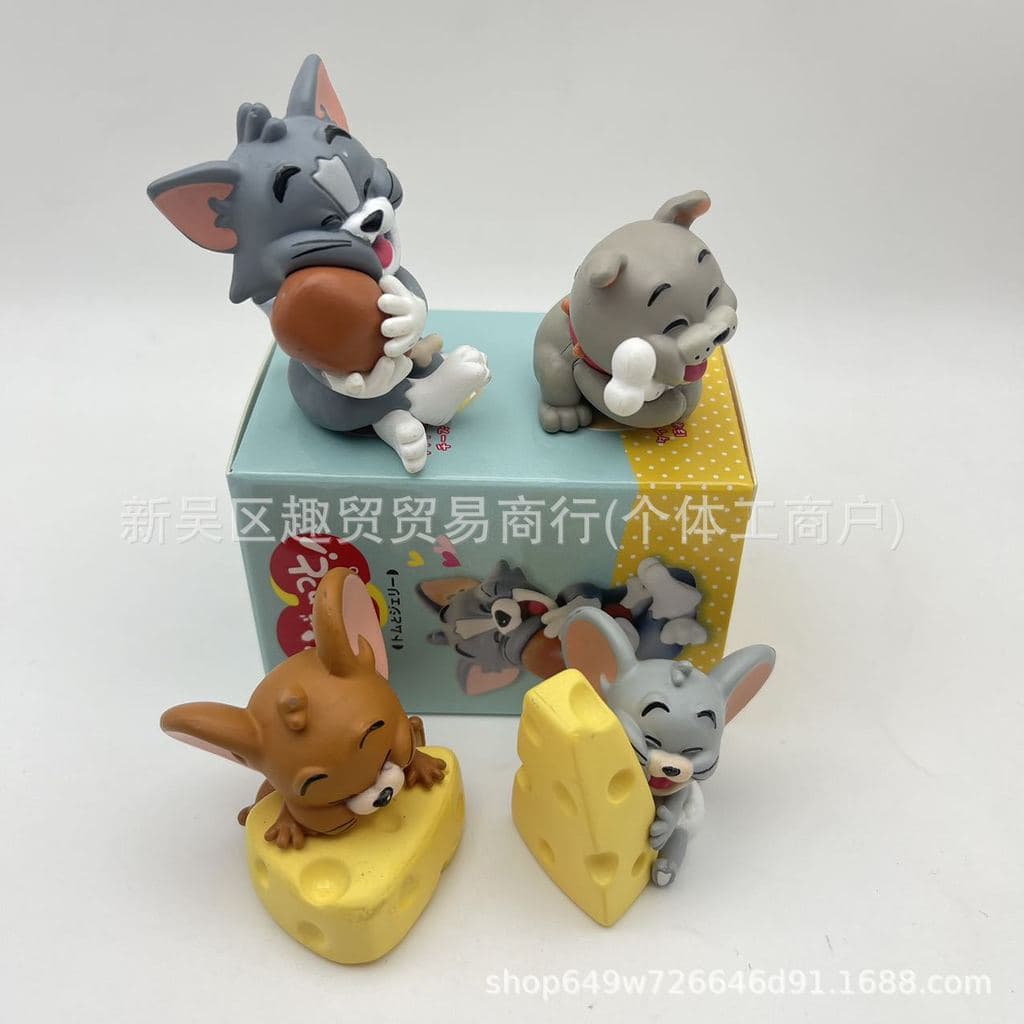 Novo produto: Figuras surpresa da moda do Tom e Jerry, bonecos do Tom e Jerry, brinquedos, enfeites, gashapon.