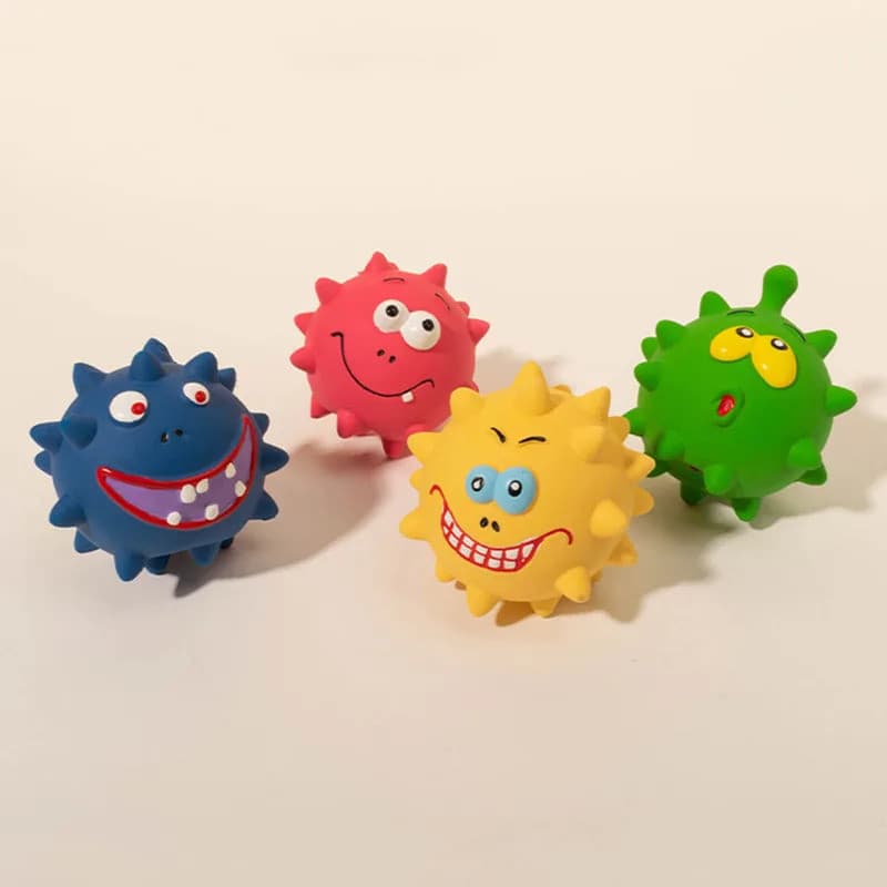 Cute Squeaky Pet Dog Interactive Chew Toy Puppy Bite Resistant Thorn Tooth Cleaning Toy Molar Chew Toys for Dogs Supplie