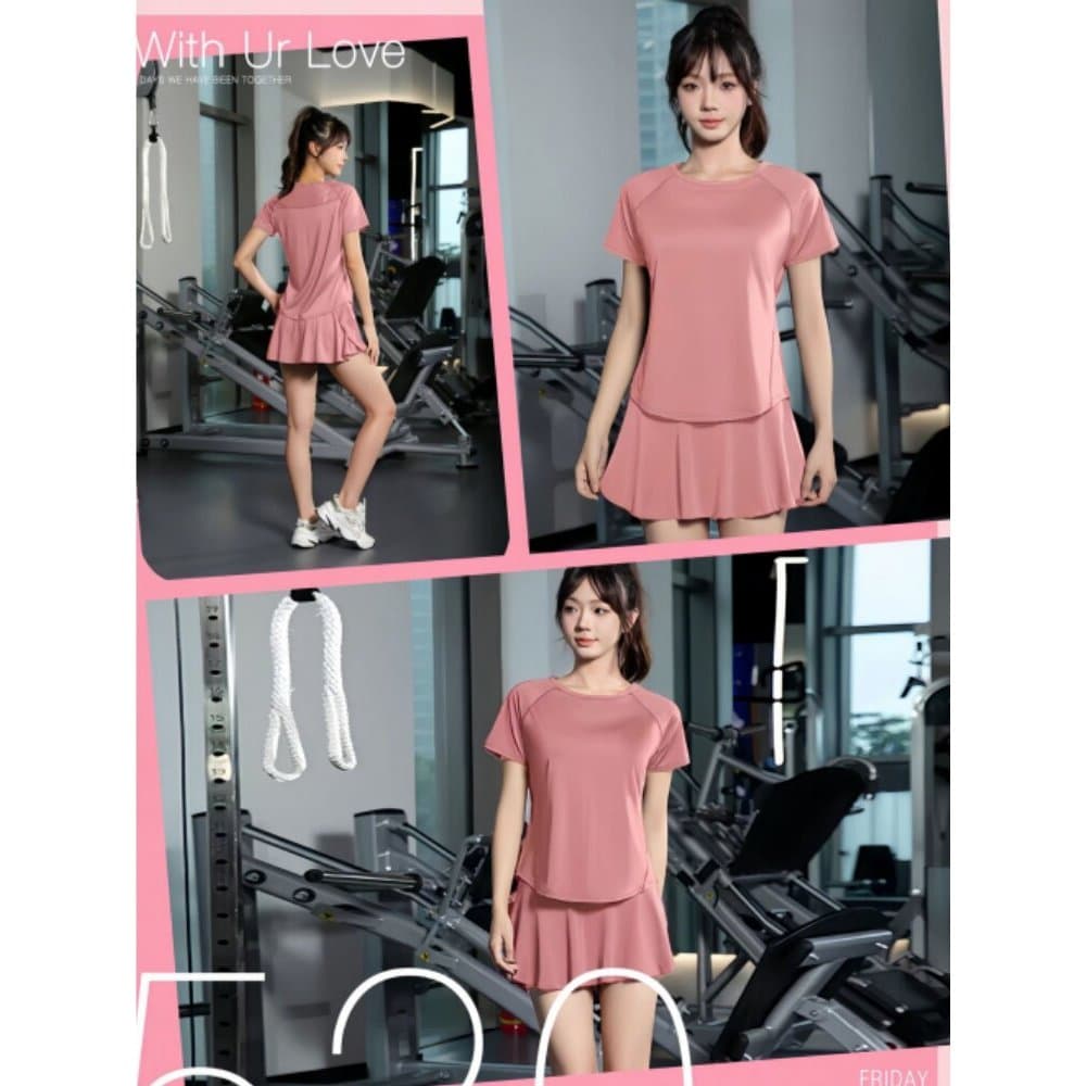 [Recomendado] Conjunto de fitness de secagem rápida para mulheres, solto e modelador, roupa de corrida ao ar livre para
