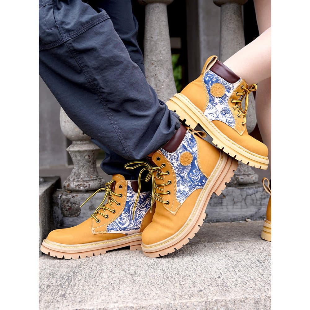Homens estilo casal antigo ruibarbo botas de alta qualidade Martin botas de motocicleta estilo britânico nacional na mod